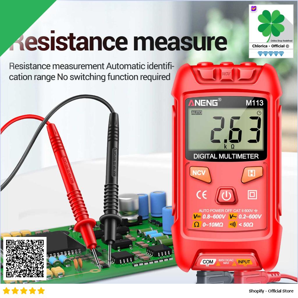 ANENG Digital Multimeter Portable NCV Non Contact 1999 Count 600V M113