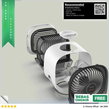 Filterhualv Air Cooler Mini Fan AC Kipas Penyejuk Ruangan 300ml M201