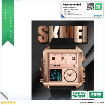 SKMEI Vogue Jam Tangan Digital Analog Pria 1391