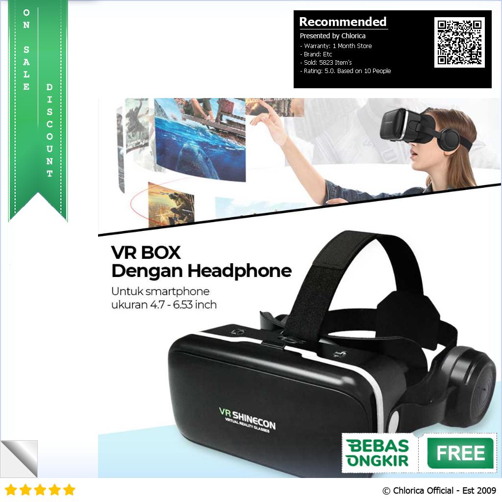 Shinecon 6.0 VR Box Virtual Reality Glasses dengan Headphone