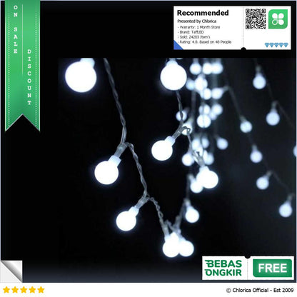 TaffLED Lampu Hias Gantung String Lights Model Bohlam Mini Waterproof ZYD0931