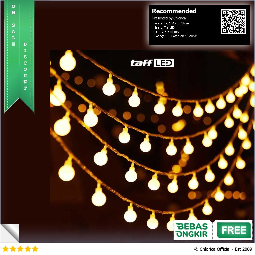 TaffLED Lampu Hias String Lights Waterproof 80 LED 4W 10M Model Ball YJT80L