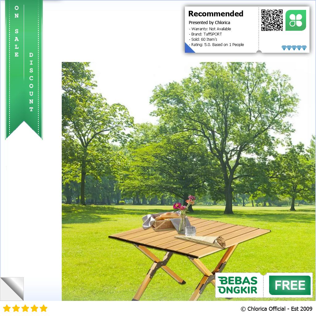 TaffSPORT Meja Lipat Portable Camping Folding Table Aluminium 59cm XT6