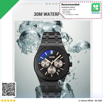 SKMEI Jam Tangan Pria Analog Chrono Waterproof Stratch Resistant 9296