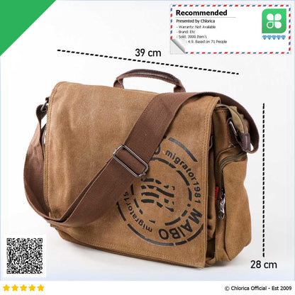 Maibo Manjianghong Tas Selempang Pria Messenger Bag Canvas Printing 1124