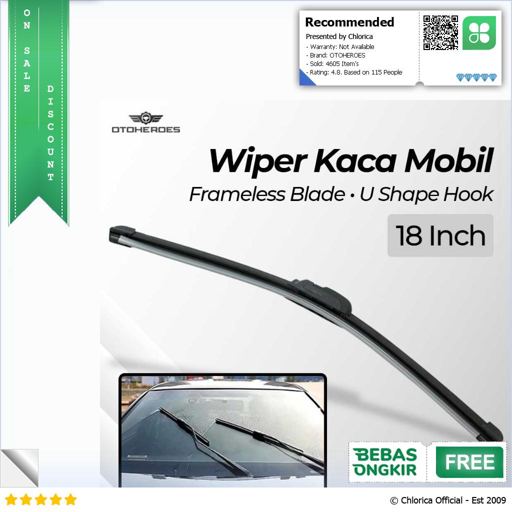 OTOHEROES Wiper Kaca Mobil Frameless Blade U Shape Hook FLY 078