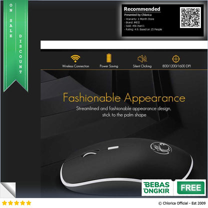 iMICE Super Slim Silent Optical Wireless Mouse 2.4GHz 1600DPI G 1600