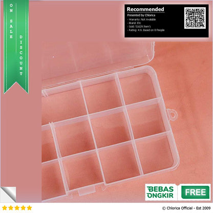 SQUARE Kotak Penyimpanan Perhiasan Grid Box Multifunction Organizer J13 J24