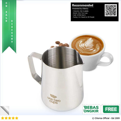 One Two Cups Milk Jug Latte Art Gelas Susu Kopi Espresso Frother Foam J068