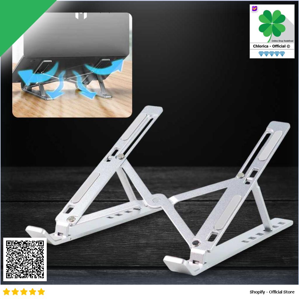 MC Laptop Stand Lipat Riser Foldable Adjustable Aluminium 6 Level N3