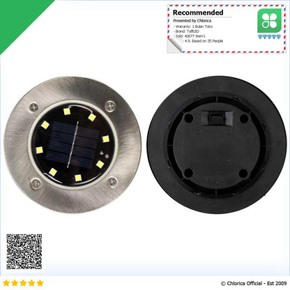 TaffLED Lampu Taman Hias Tanam Ground Light Solar Waterproof 8 LED CL 022