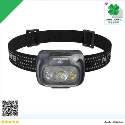 NITECORE Headlamp LED Senter Kepala Triple Output IP66 1800mAh 550lm NU31