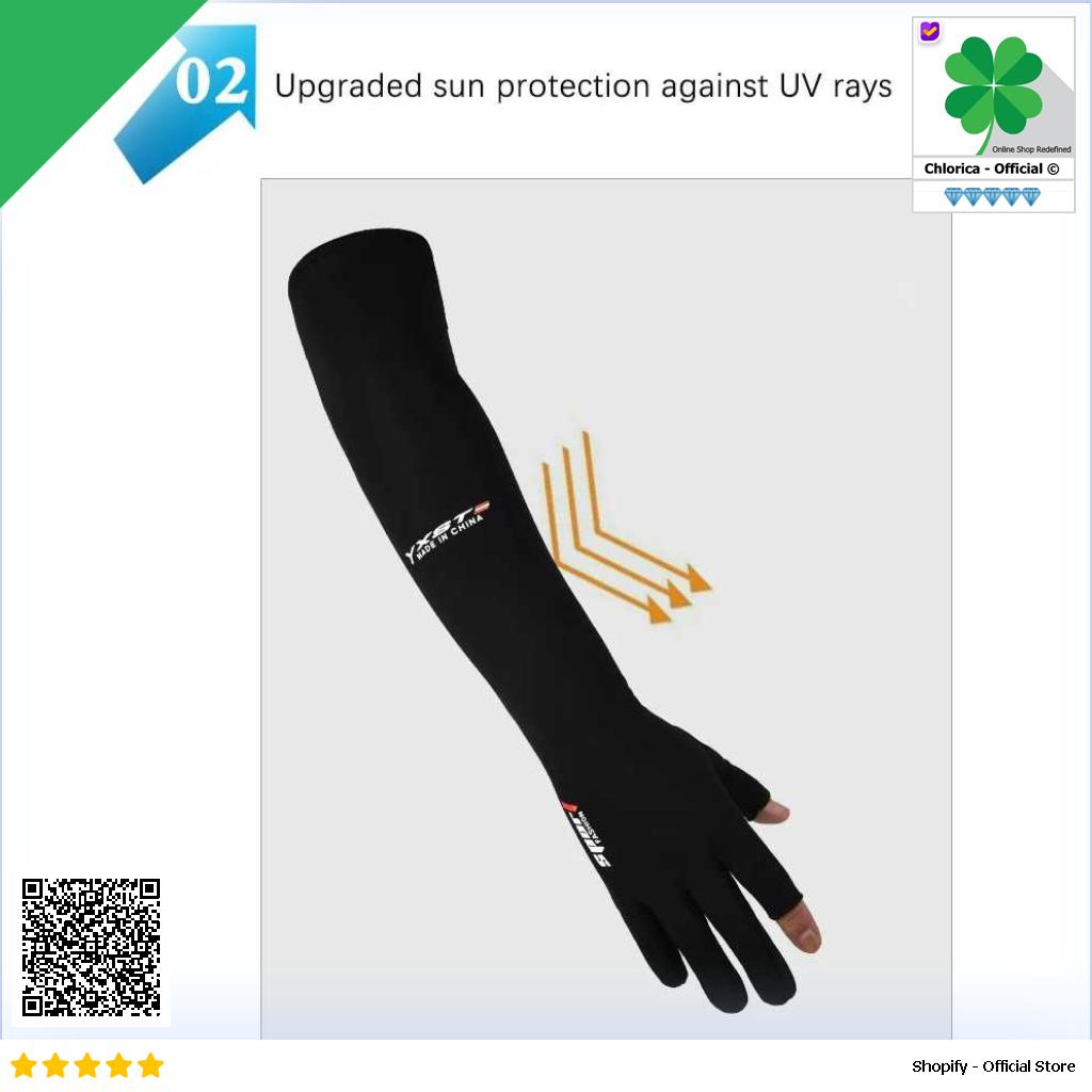 YXST Sarung Tangan Panjang Manset Sleeve Two Fingers Sunscreen Spandex SP10