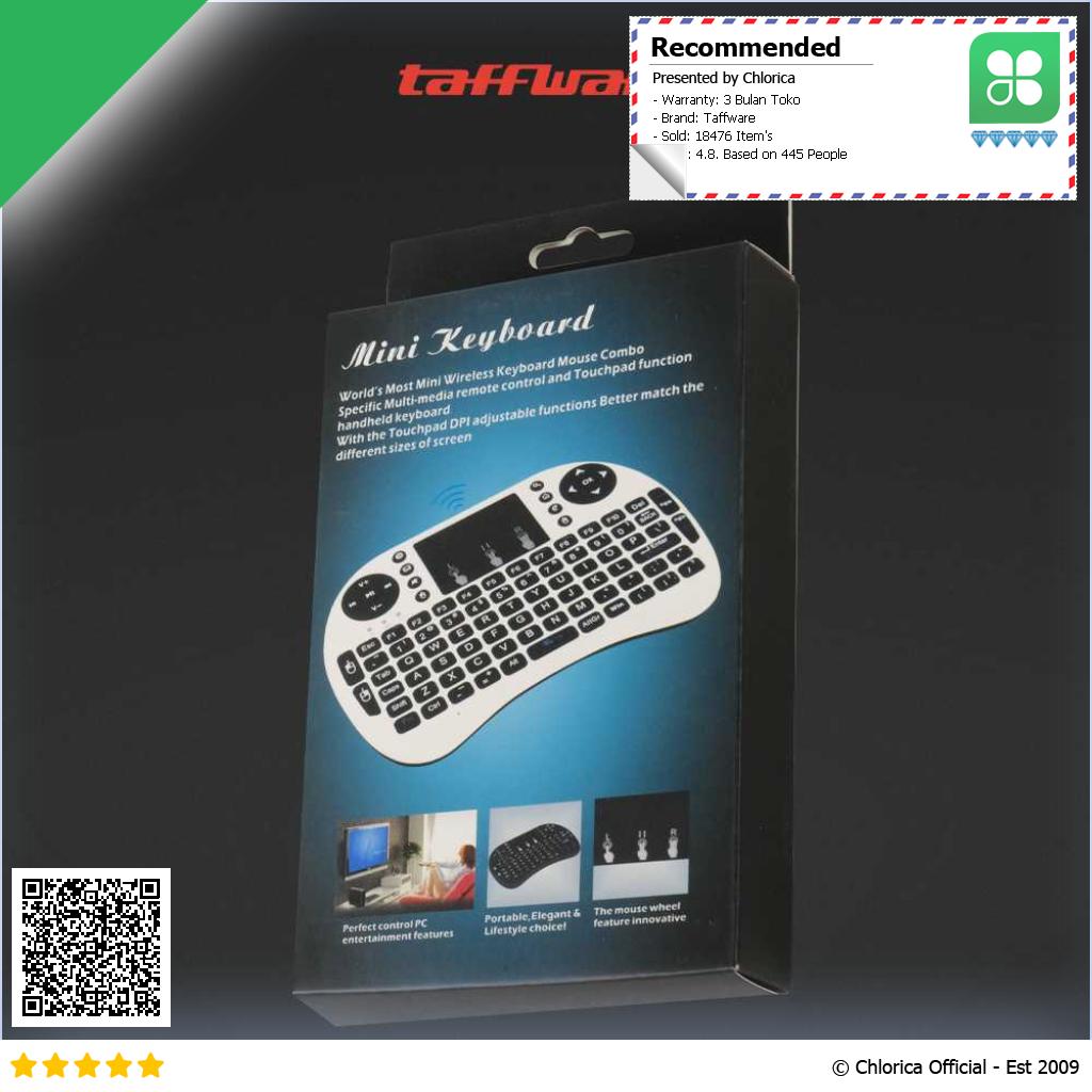 Taffware Mini Keyboard Touch Pad Wireless 2.4 GHz i8