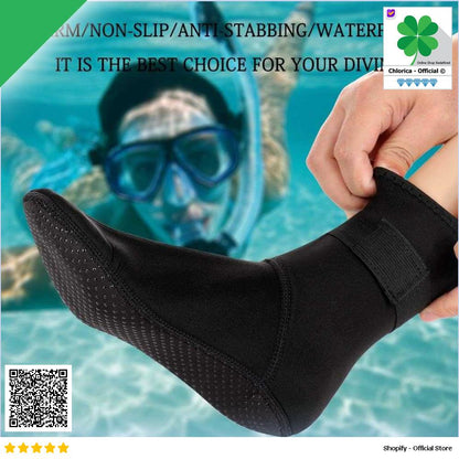 VKTECH Diving Socks Scuba Diving Kaus Kaki Menyelam Neoprene JA3012