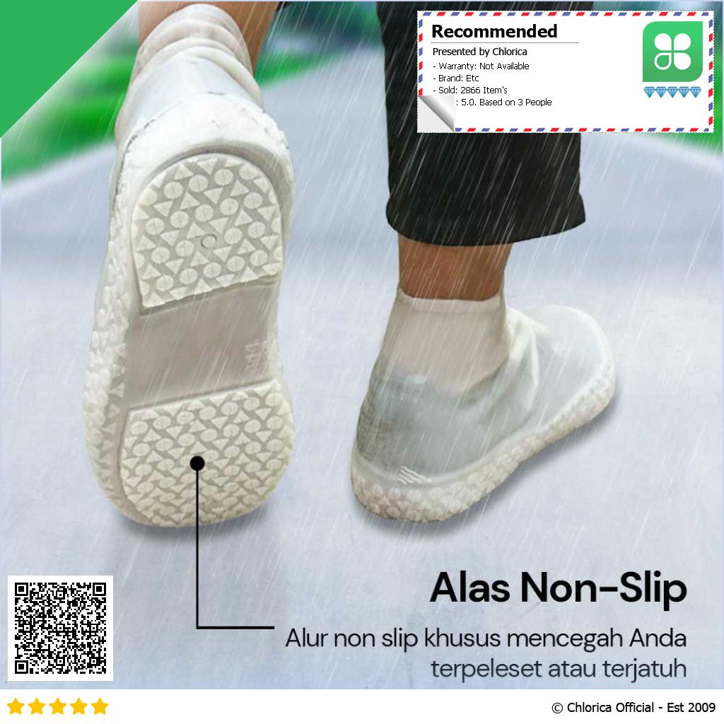 ERNESTNM Jas Hujan Sepatu Anti Air Shoes Cover Silicone Non Slip EM01