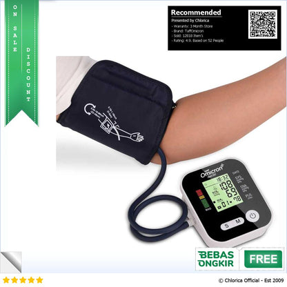 TaffOmicron Pengukur Tekanan Darah Tensimeter Blood Pressure Monitor RAK 283