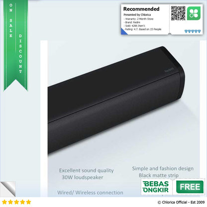 Redmi Soundbar Active Speaker 30W Home Theater Bluetooth 5.0 MDZ 34 DA