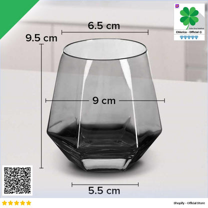 GLASSWARE Gelas Minuman Diamond Crystal Borosilicate Glass 310 ml GW107