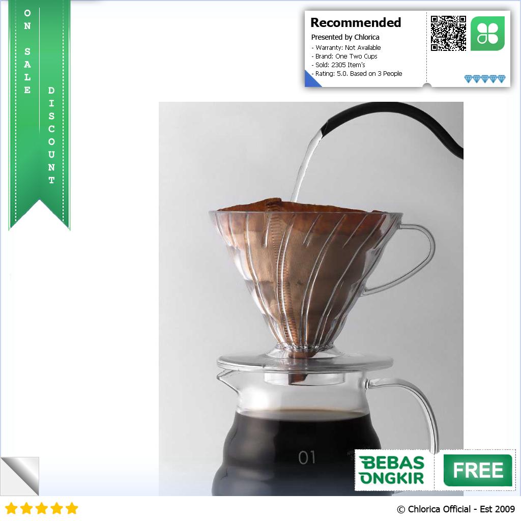 One Two Cups Filter Penyaring Kopi V60 Cone Coffee Dripper Plastik SE105