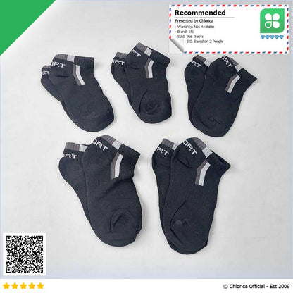 LKWDer Kaos Kaki Pria Casual Sport Breathable Anti Bacteria 5 Pair LK4