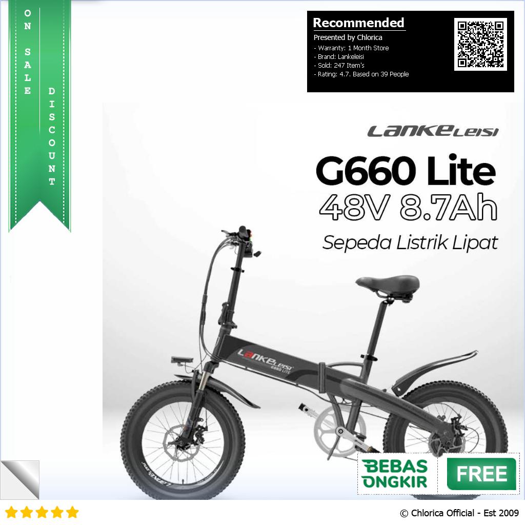 Lankeleisi Sepeda Listrik Lipat Folding Bike Lite Edition 48V 8.7Ah G660