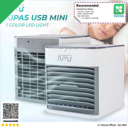 Taffware HUMI Air Cooler Mini Fan AC Kipas Penyejuk Ruangan 400ml K F009