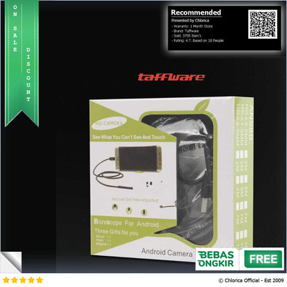 Taffware Kamera Endoskopi Industrial Borescope Endoscope USB 480P AN98B