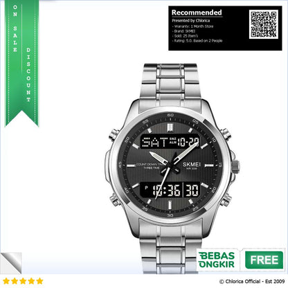 SKMEI Jam Tangan Digital Analog Waterproof Alarm 2049