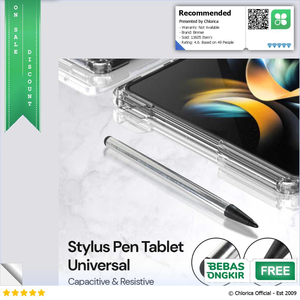 Binmer Stylus Pen Tablet Capacitive and Resistive Universal 2 in 1 TD0213