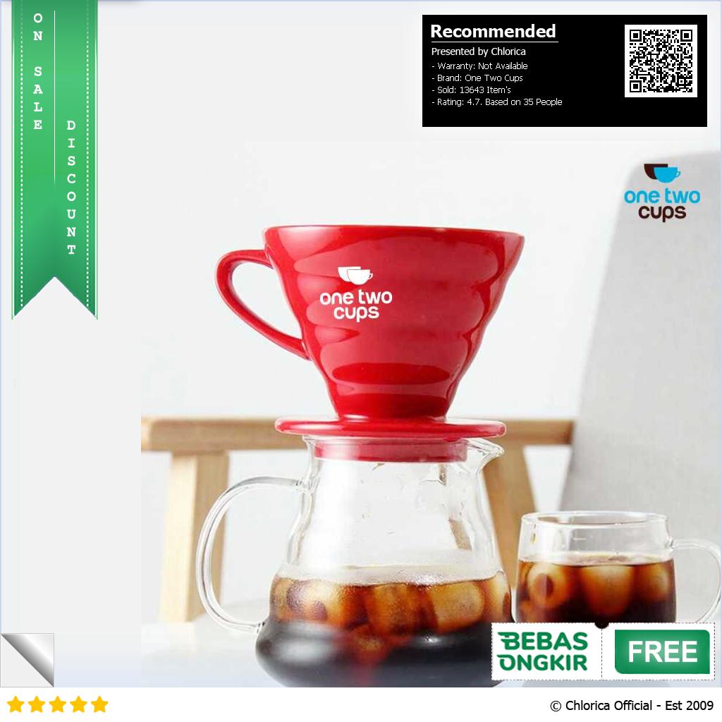 One Two Cups Filter Penyaring Kopi V60 Glass Coffee Filter Dripper ZM639