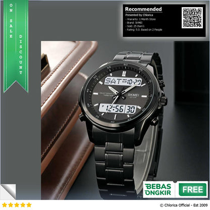 SKMEI Jam Tangan Digital Analog Waterproof Alarm 2049