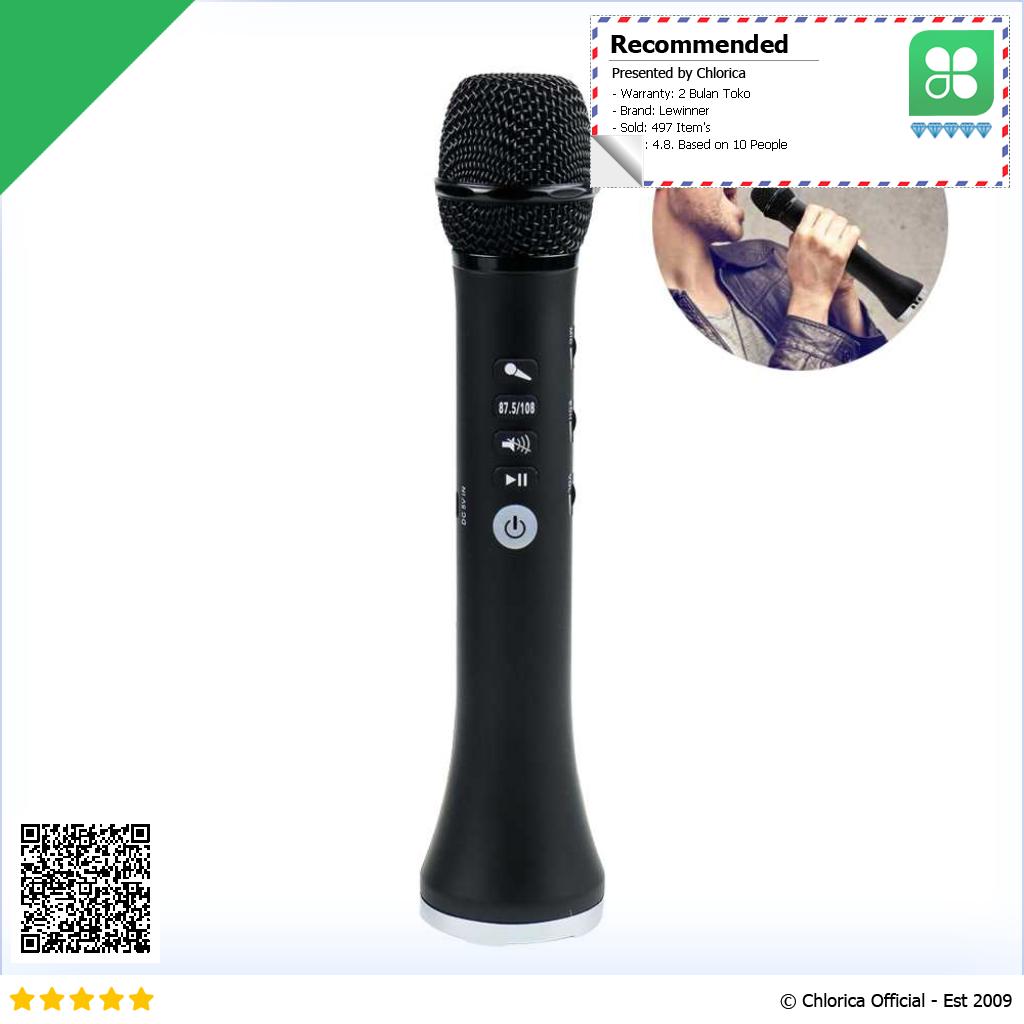 Lewinner Mikrofon Karaoke Wireless Bluetooth Speaker Portable L 698