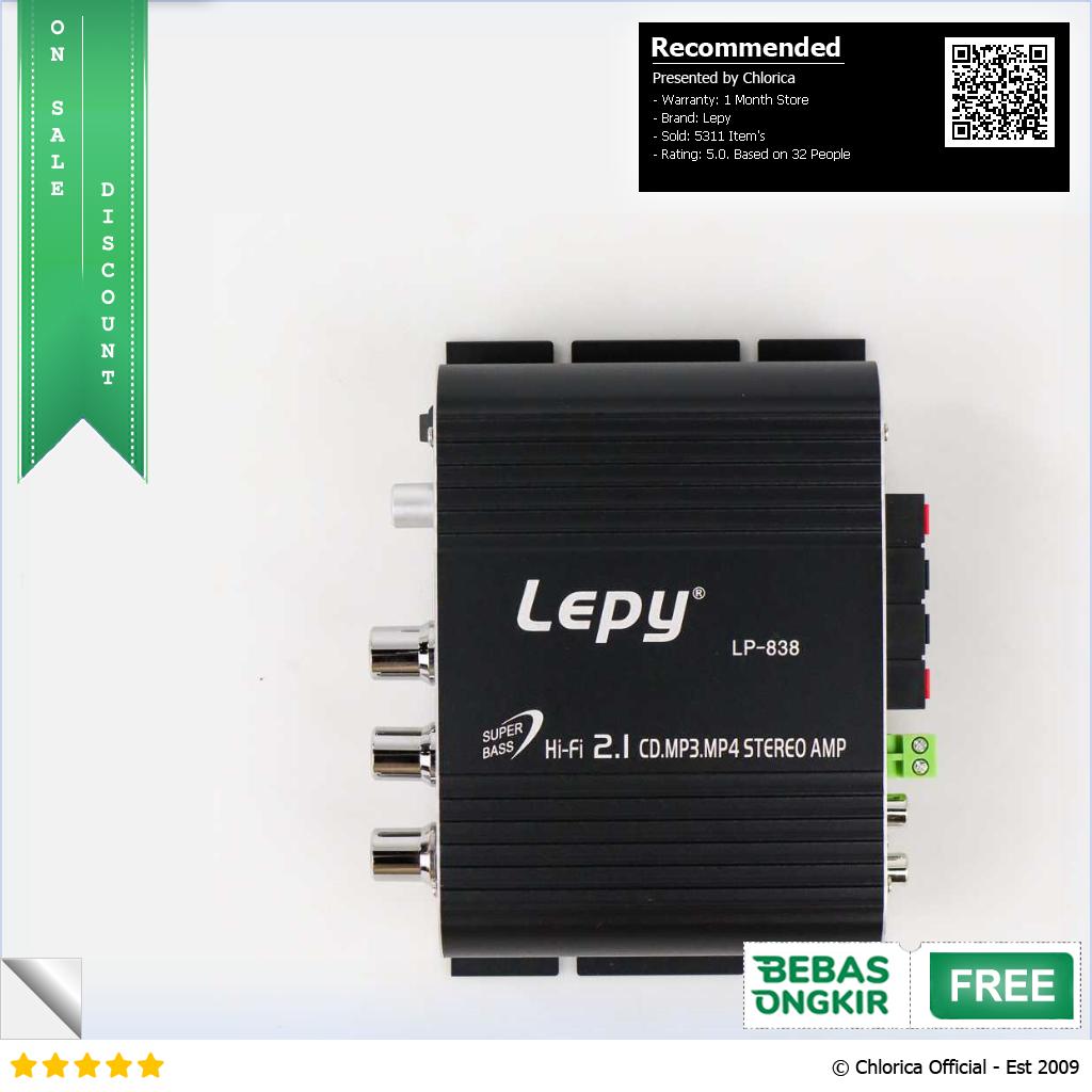 Lepy HiFi Stereo Amplifier Treble Bass Booster LP 838