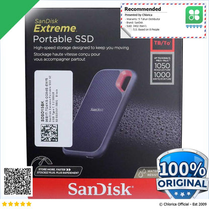 SanDisk Extreme Portable SSD 1050MB s USB Type C 3.2 SDSSDE61