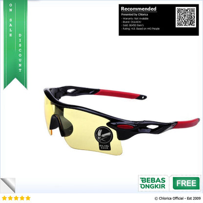 OULAIOU Kacamata Sepeda Lensa Mercury Cycling Sunglasses 9181