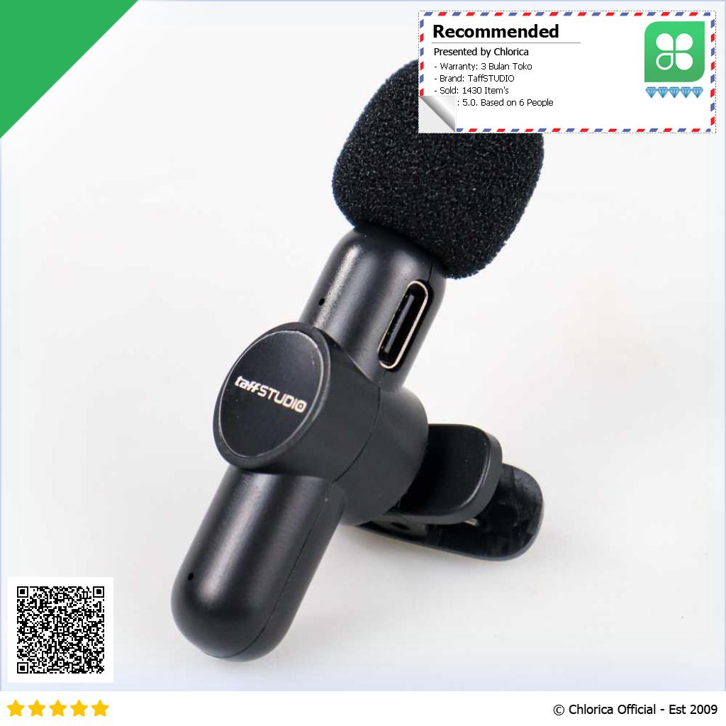 TaffSTUDIO Wireless Lavalier Microphone Vlogger Lightning 2 Mic 2.4GHz G10