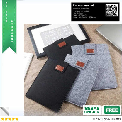 Rhodey Soft Sleeve Case Protection Cover Felt for Laptop