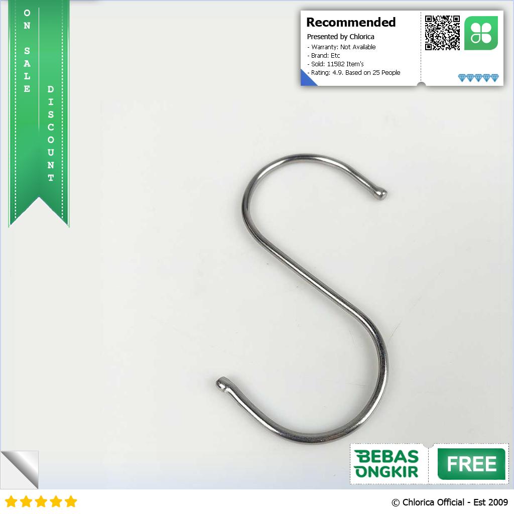 Hanger Gantungan S Serbaguna Stainless Steel Hook 10 PCS M127