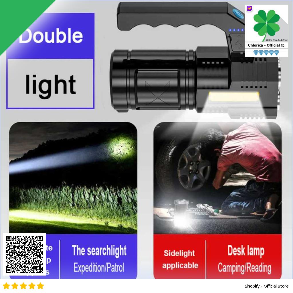 TaffLED Senter Darurat Flashlight Rechargeable LED and COB 1200mAh SL16