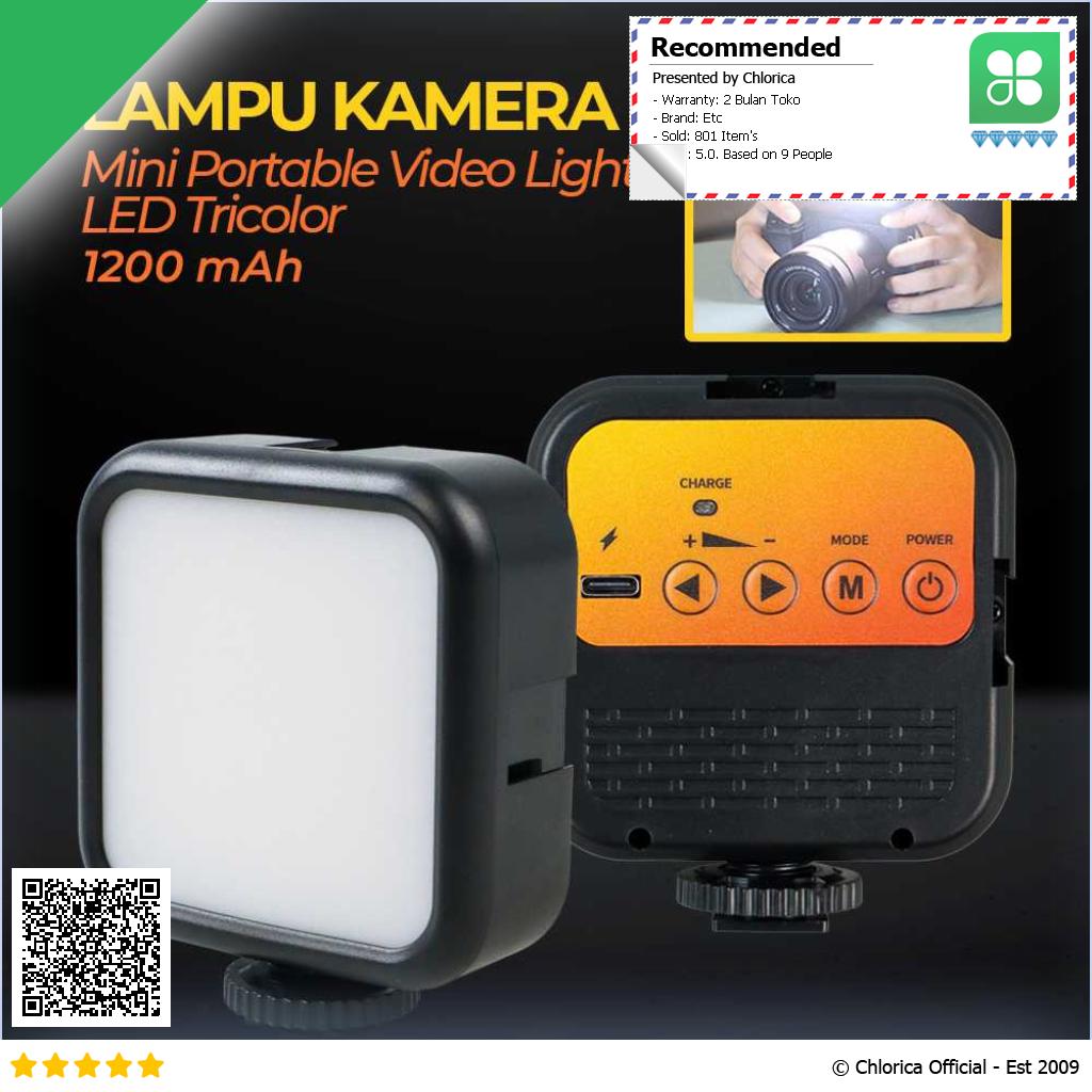 BLUELANS Lampu Kamera Mini Portable Light LED 1200mAh 3 in 1 Color WL62