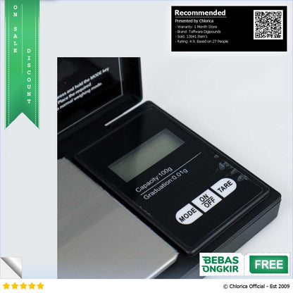 Taffware Digipounds Timbangan Mini Emas Digital Scale Akurasi 0.01g SC 13 VSW0083