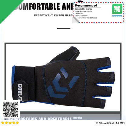 GORE TEX Sarung Tangan Mancing Breathable Glove Half Finger 1 Pair DW GRTX