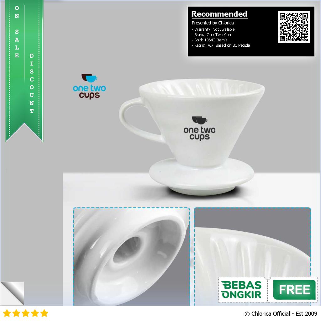 One Two Cups Filter Penyaring Kopi V60 Glass Coffee Filter Dripper ZM639