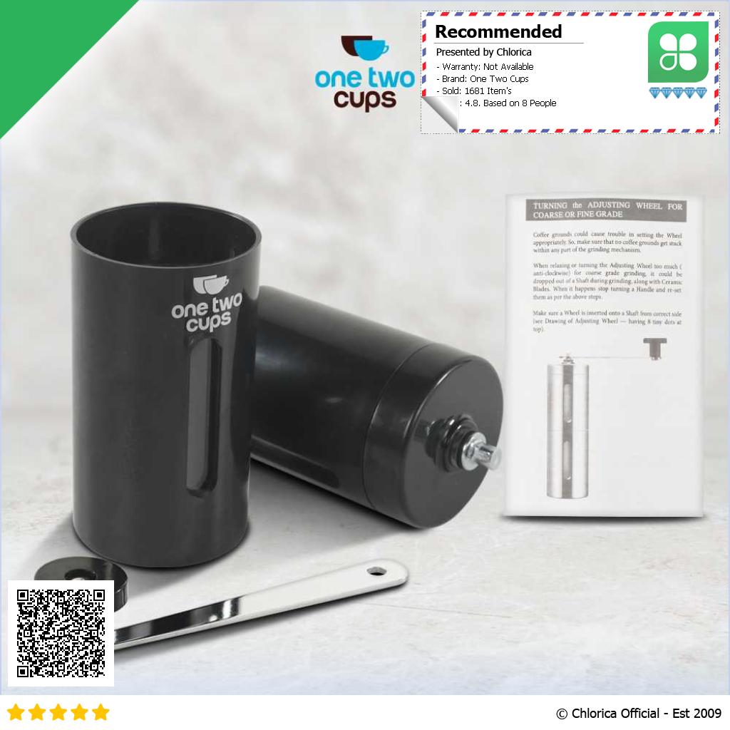 One Two Cups Alat Penggiling Kopi Manual Coffee Grinder Adjustable 60g RH200