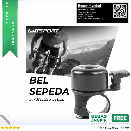 TaffSPORT Bel Sepeda Stainless Steel Safety Cycling Horn CQC