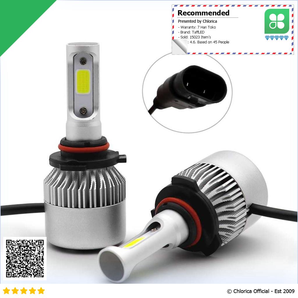 TaffLED Lampu Depan Mobil LED COB Headlamp 8000LM Cool White 2 PCS S2