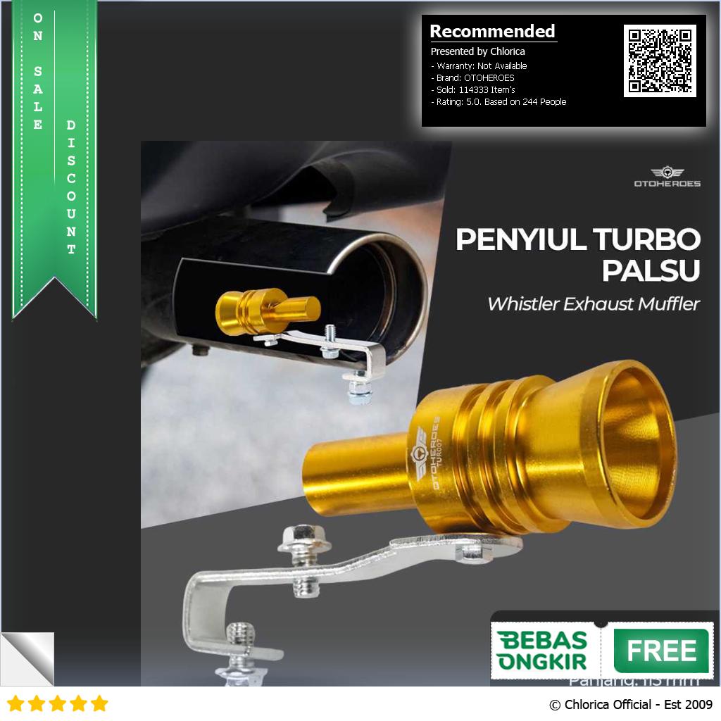 OTOHEROES Penyiul Turbo Palsu Knalpot Mobil Car Whistler 1000 2400cc TUR007