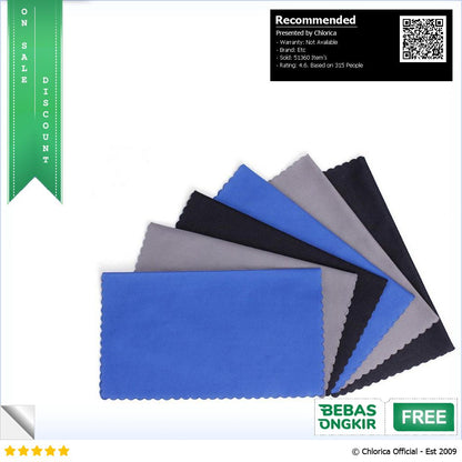 Kain Lap Kacamata Microfiber Pembersih Lensa Serbaguna 15cm K45