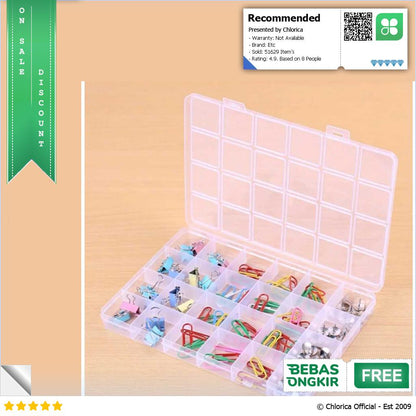 SQUARE Kotak Penyimpanan Perhiasan Grid Box Multifunction Organizer J13 J24